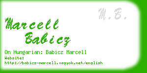 marcell babicz business card